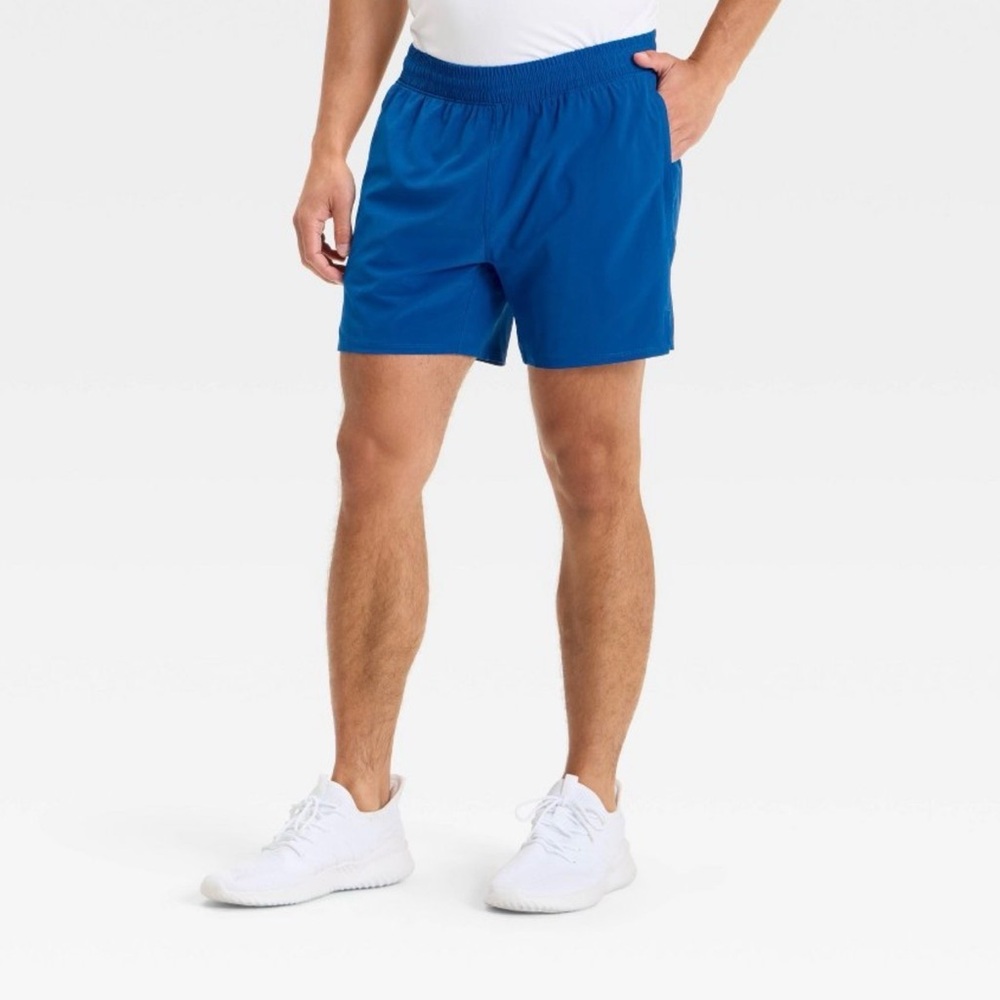 NWT All in Motion, Men’s Active Light Unlined Running Shorts 5” - Zipper Pockets